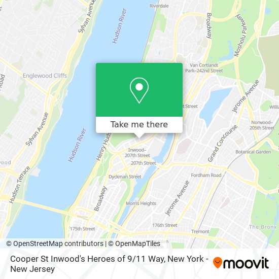 Cooper St Inwood's Heroes of 9 / 11 Way map