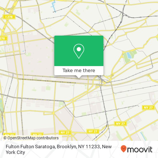 Mapa de Fulton Fulton Saratoga, Brooklyn, NY 11233