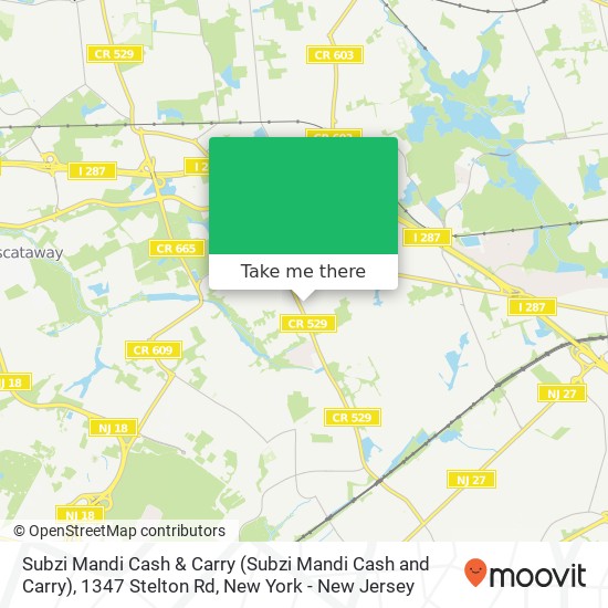 Subzi Mandi Cash & Carry (Subzi Mandi Cash and Carry), 1347 Stelton Rd map