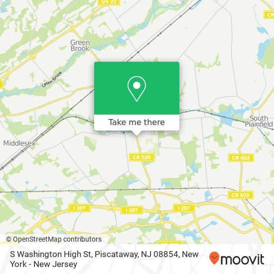 Mapa de S Washington High St, Piscataway, NJ 08854