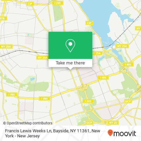 Mapa de Francis Lewis Weeks Ln, Bayside, NY 11361