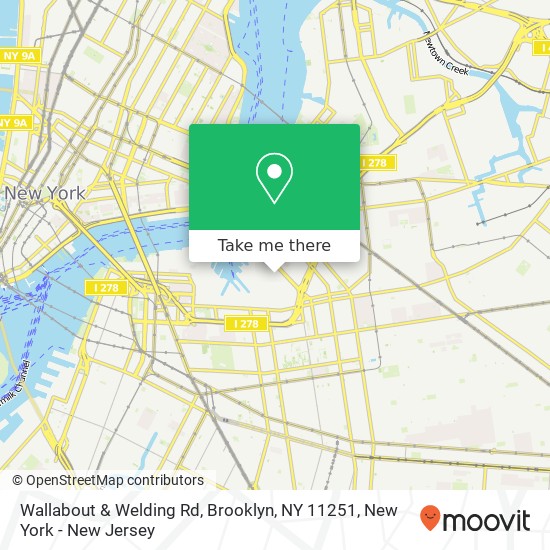 Mapa de Wallabout & Welding Rd, Brooklyn, NY 11251