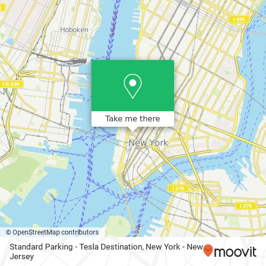 Standard Parking - Tesla Destination map