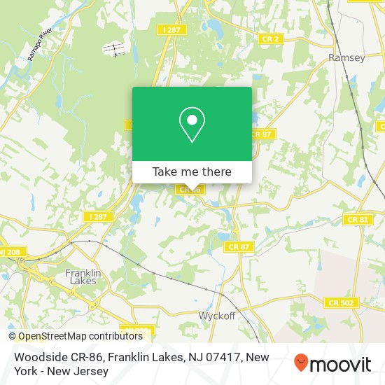 Woodside CR-86, Franklin Lakes, NJ 07417 map
