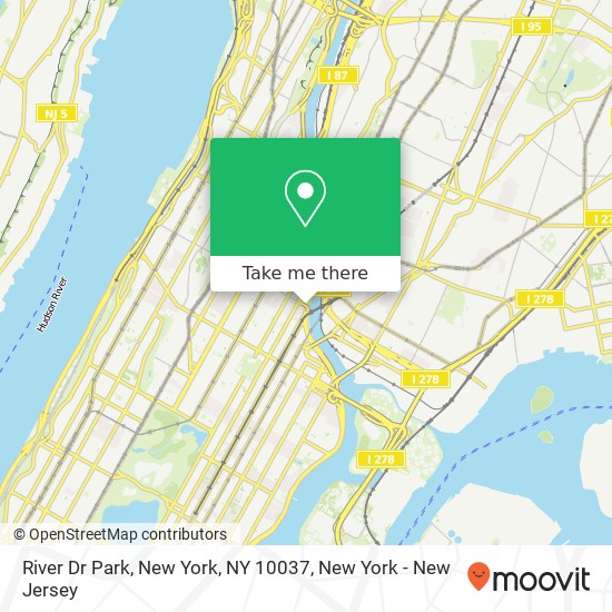 River Dr Park, New York, NY 10037 map