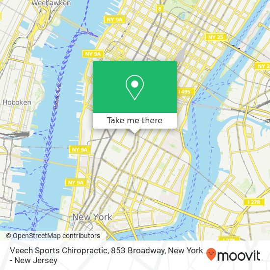 Mapa de Veech Sports Chiropractic, 853 Broadway