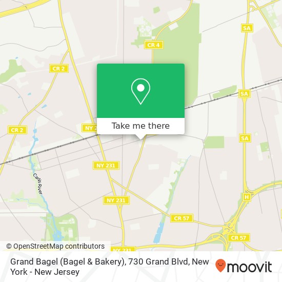 Mapa de Grand Bagel (Bagel & Bakery), 730 Grand Blvd