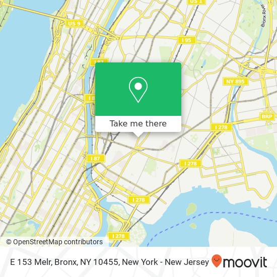E 153 Melr, Bronx, NY 10455 map