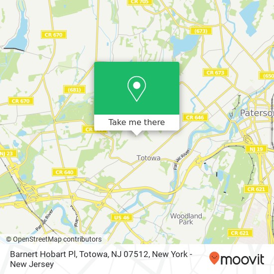 Mapa de Barnert Hobart Pl, Totowa, NJ 07512