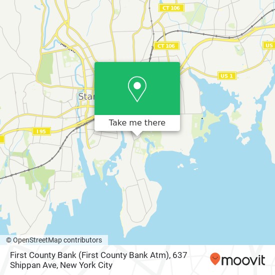 Mapa de First County Bank (First County Bank Atm), 637 Shippan Ave