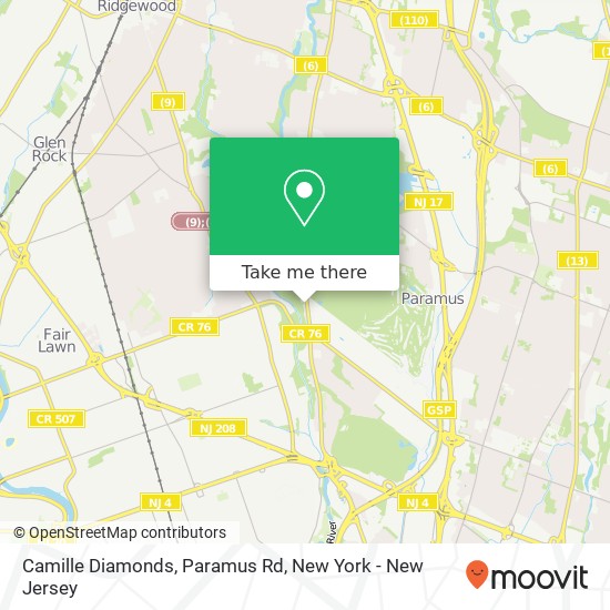 Mapa de Camille Diamonds, Paramus Rd