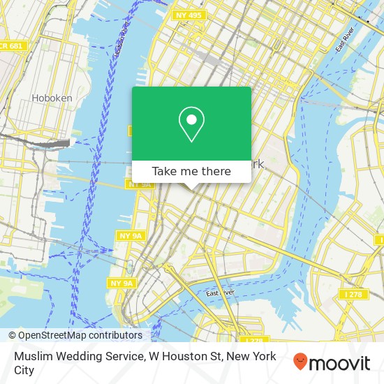 Muslim Wedding Service, W Houston St map