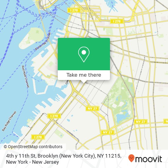 4th y 11th St, Brooklyn (New York City), NY 11215 map