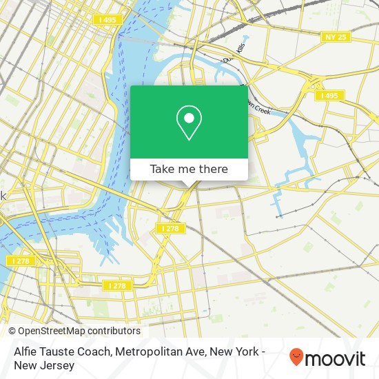 Mapa de Alfie Tauste Coach, Metropolitan Ave