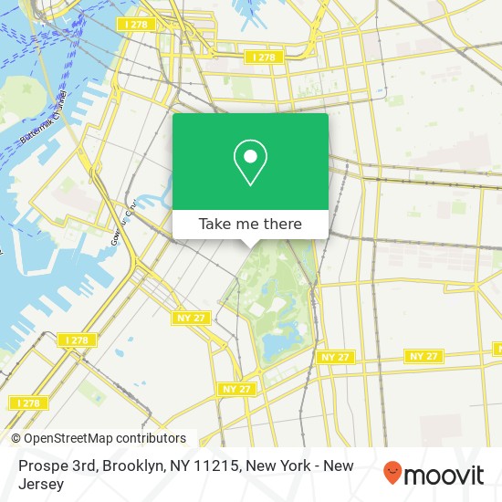 Mapa de Prospe 3rd, Brooklyn, NY 11215