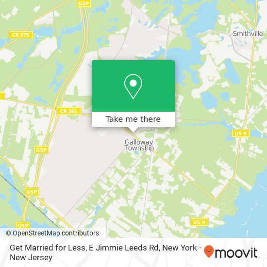 Get Married for Less, E Jimmie Leeds Rd map