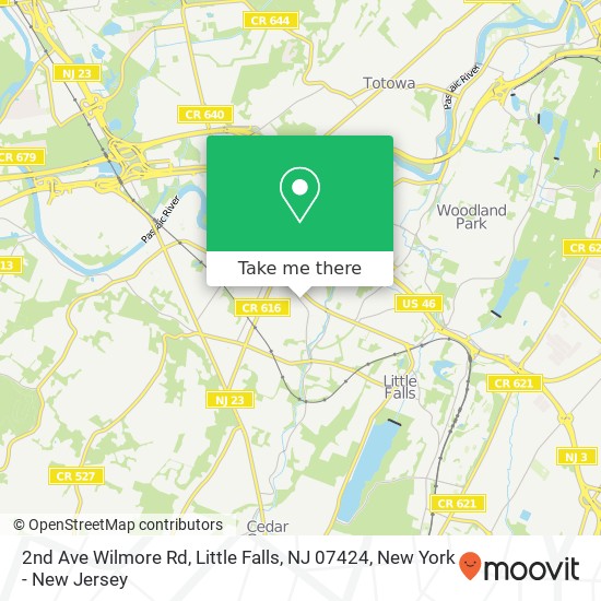 Mapa de 2nd Ave Wilmore Rd, Little Falls, NJ 07424