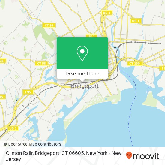 Mapa de Clinton Railr, Bridgeport, CT 06605