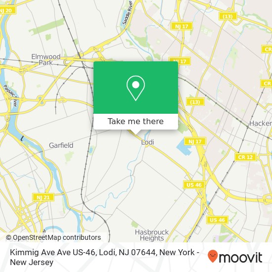 Kimmig Ave Ave US-46, Lodi, NJ 07644 map