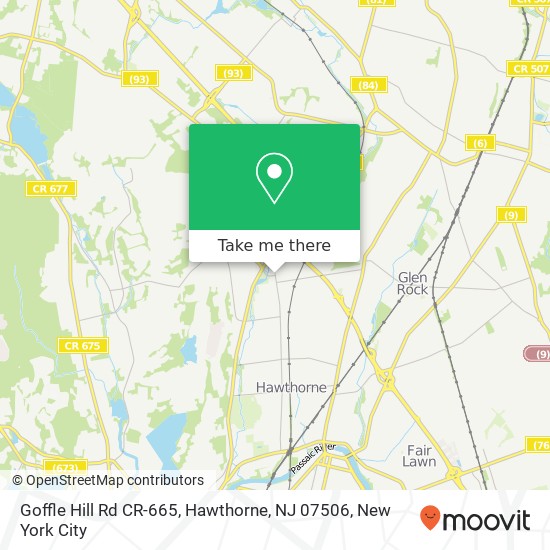 Goffle Hill Rd CR-665, Hawthorne, NJ 07506 map