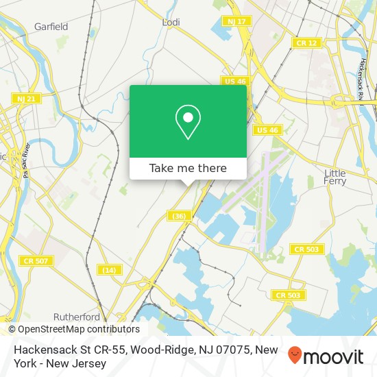 Hackensack St CR-55, Wood-Ridge, NJ 07075 map