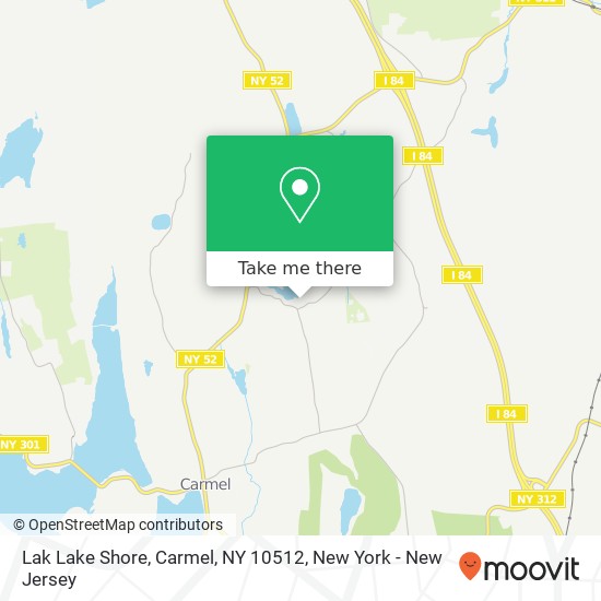 Mapa de Lak Lake Shore, Carmel, NY 10512