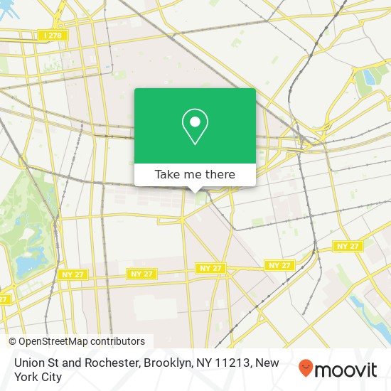 Mapa de Union St and Rochester, Brooklyn, NY 11213