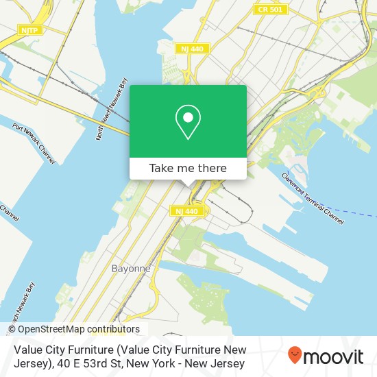 Value City Furniture (Value City Furniture New Jersey), 40 E 53rd St map