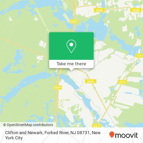 Clifton and Newark, Forked River, NJ 08731 map