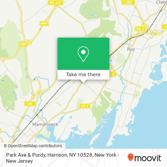 Mapa de Park Ave & Purdy, Harrison, NY 10528