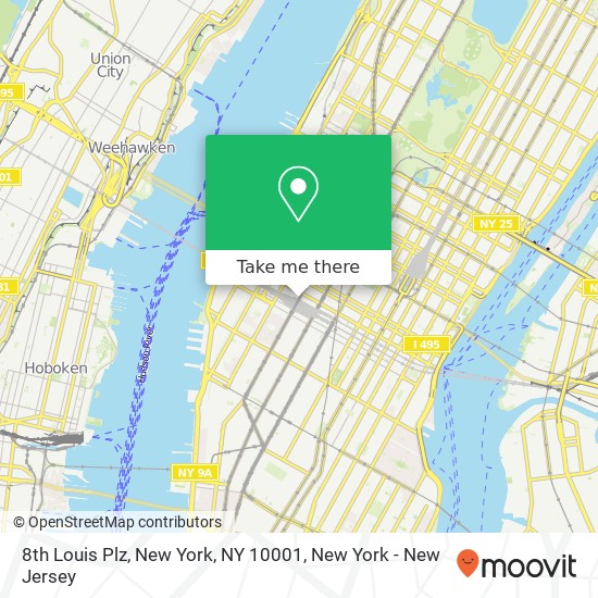 Mapa de 8th Louis Plz, New York, NY 10001