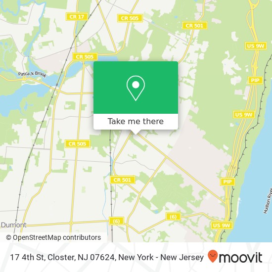 Mapa de 17 4th St, Closter, NJ 07624