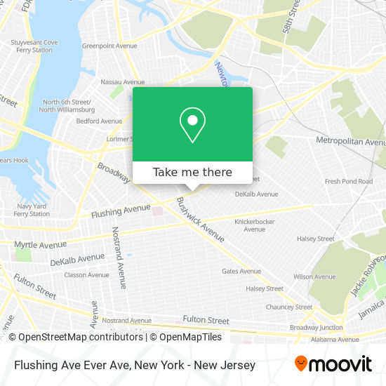 Mapa de Flushing Ave Ever Ave