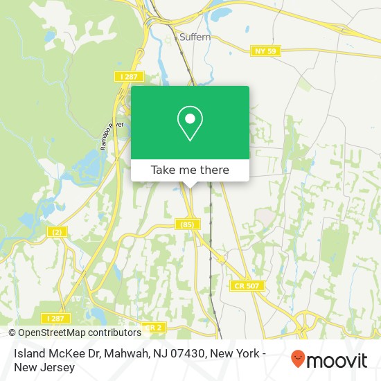 Mapa de Island McKee Dr, Mahwah, NJ 07430