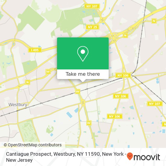 Cantiague Prospect, Westbury, NY 11590 map