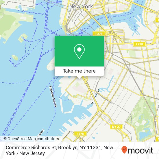 Mapa de Commerce Richards St, Brooklyn, NY 11231