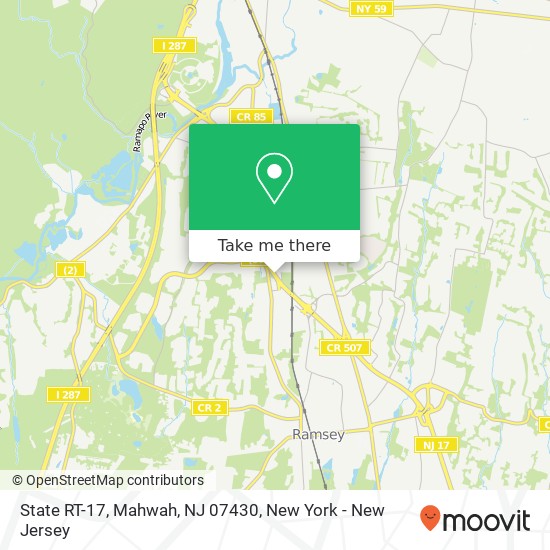 Mapa de State RT-17, Mahwah, NJ 07430
