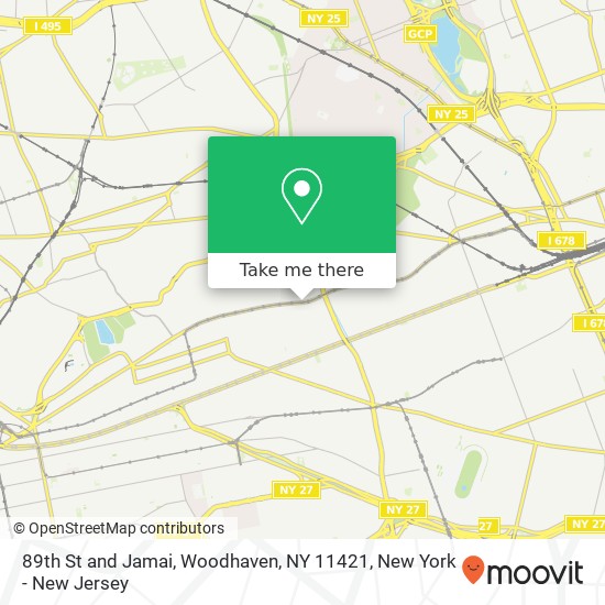 Mapa de 89th St and Jamai, Woodhaven, NY 11421