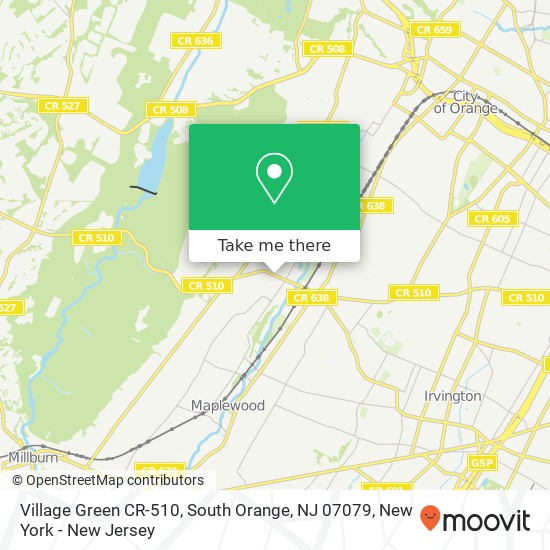 Mapa de Village Green CR-510, South Orange, NJ 07079