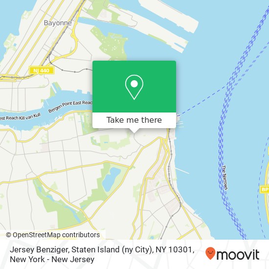 Mapa de Jersey Benziger, Staten Island (ny City), NY 10301