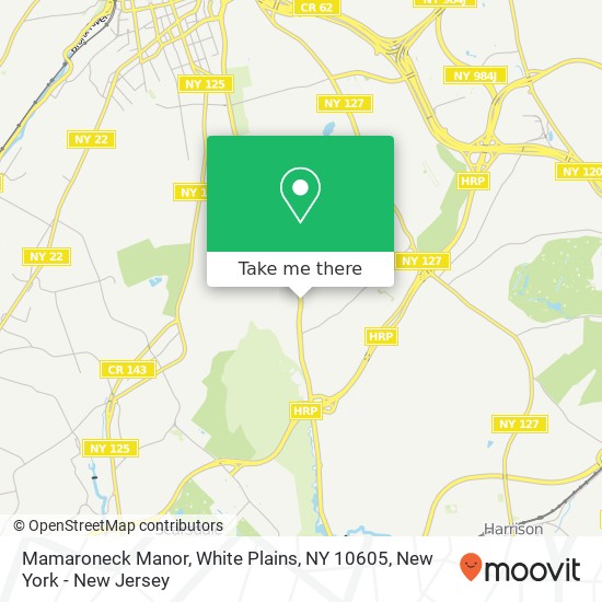 Mapa de Mamaroneck Manor, White Plains, NY 10605