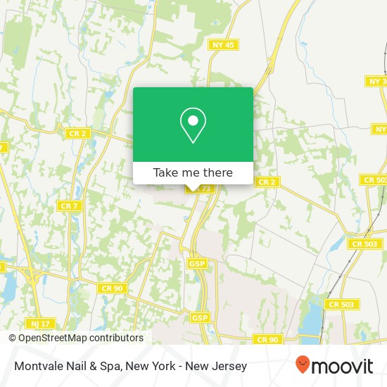Montvale Nail & Spa map
