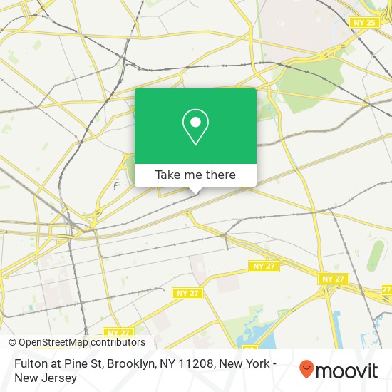 Fulton at Pine St, Brooklyn, NY 11208 map