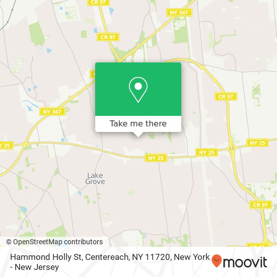 Mapa de Hammond Holly St, Centereach, NY 11720