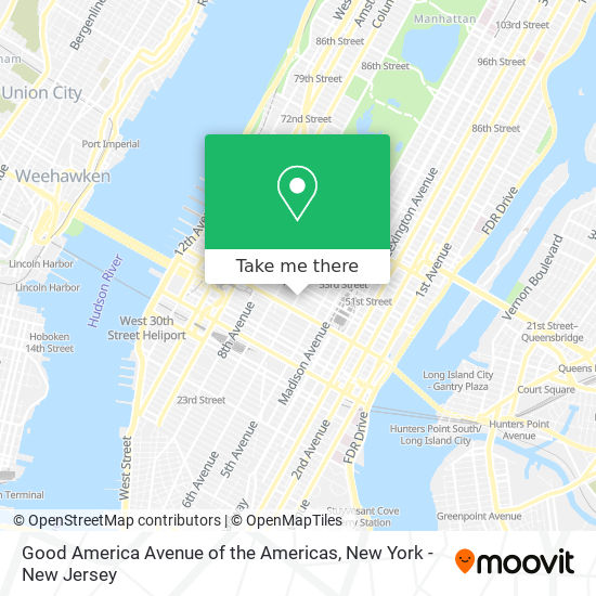 Good America Avenue of the Americas map