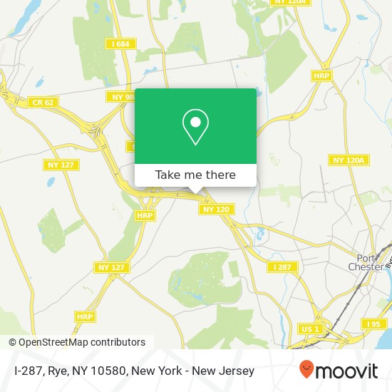 Mapa de I-287, Rye, NY 10580