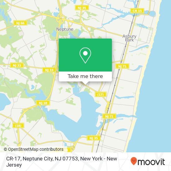 Mapa de CR-17, Neptune City, NJ 07753