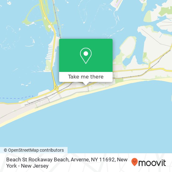 Mapa de Beach St Rockaway Beach, Arverne, NY 11692