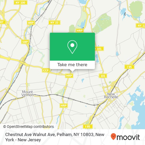 Chestnut Ave Walnut Ave, Pelham, NY 10803 map