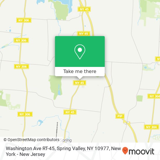 Mapa de Washington Ave RT-45, Spring Valley, NY 10977